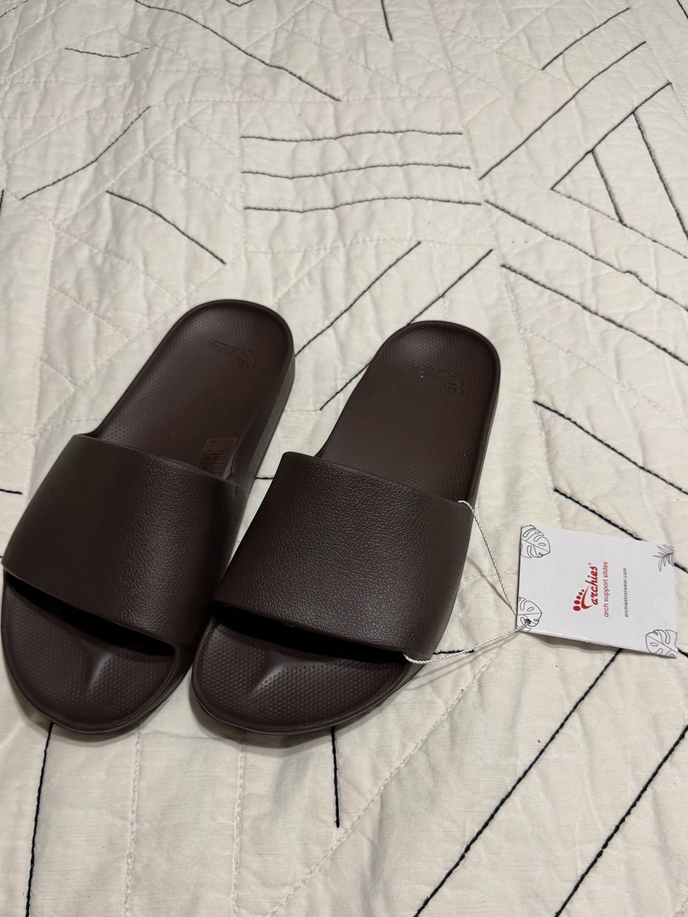 NWT Archies Arch Support Slides Btown Mens 9 Womens 10 Orthopedic Foam Sandals